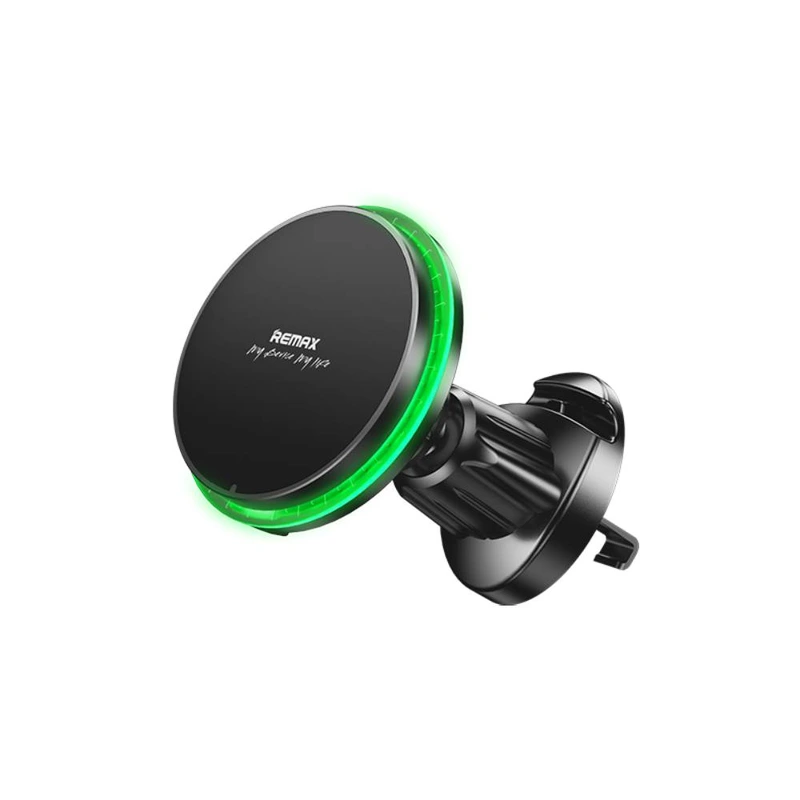 Автотримач для телефона з БЗП REMAX MagSafe Magnetic 15W Wireless Charging Car Mount RM-C01 Black — Remax