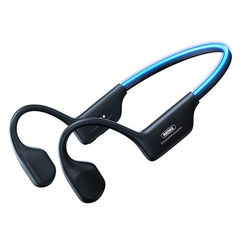 Бездротові спортивні навушники REMAX RB-S11 Yvton Series Wireless Sports Bone Conduction Headphones with colorful lighting effects, IP68, Black — Remax