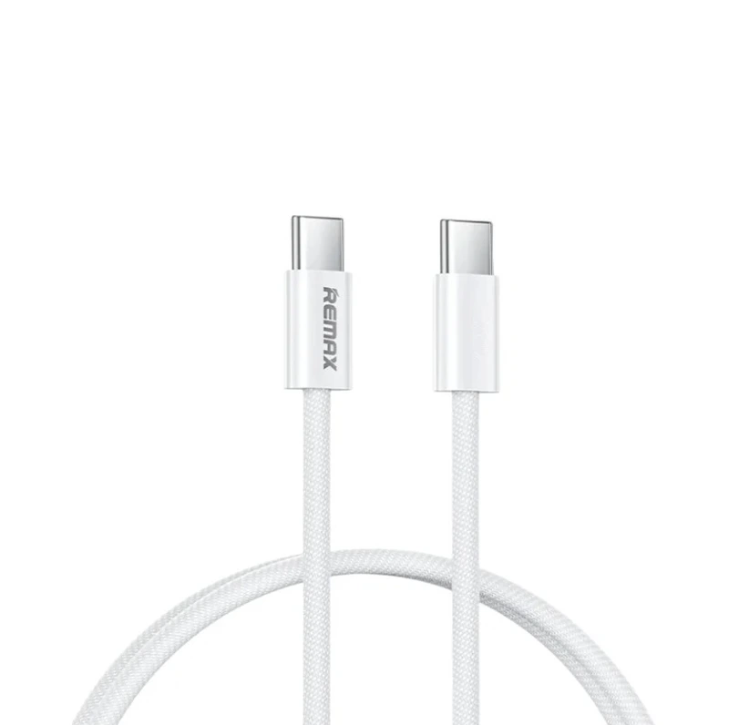 Кабель REMAX Chelectricy Series 65W PD Fast Charging Braided Data Cable  RC-C010 C-C White