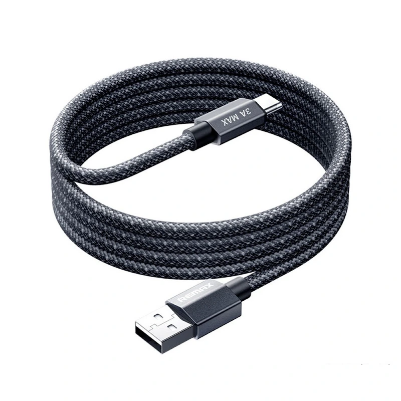 Кабель REMAX Phantom  aluminum alloy light fast charging braided data cable 1.2M CB01(A-C) — Remax