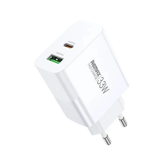 Мережевий зарядний пристрій REMAX Kiddy Series 33W A+C Fast Charger RP-U122 EU-White