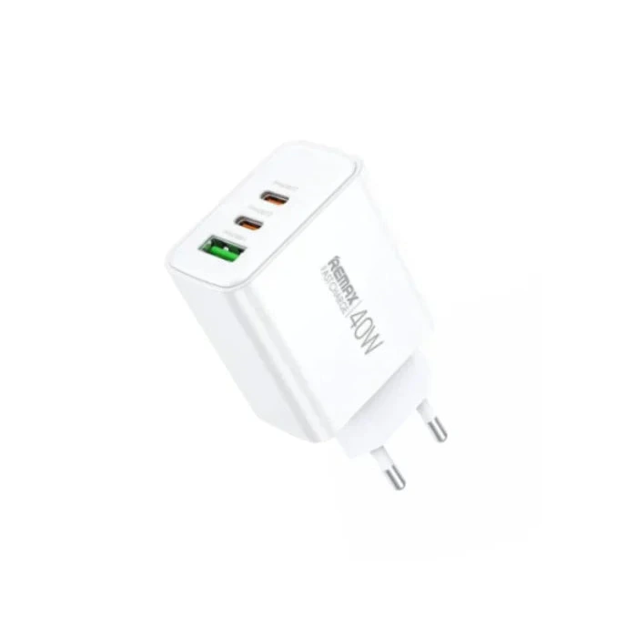 Мережевий зарядний пристрій REMAX Kiddy Series 40W 1A+2C Fast Charger RP-U123 EU-White