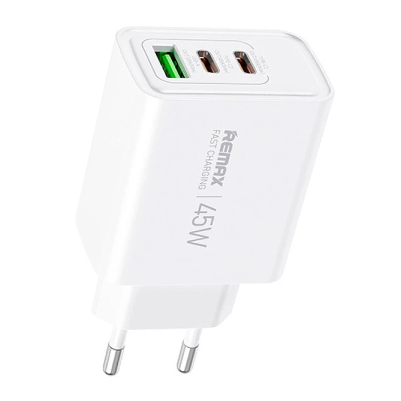 Мережевий зарядний пристрій REMAX Kiddy Series 45W 2C+1A Fast Charger RP-U139 EU-WHITE