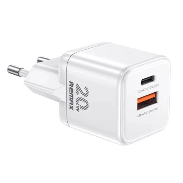 Мережевий зарядний пристрій REMAX Kings 20W A+C Charger  CA-18(AC20W)  EU-white