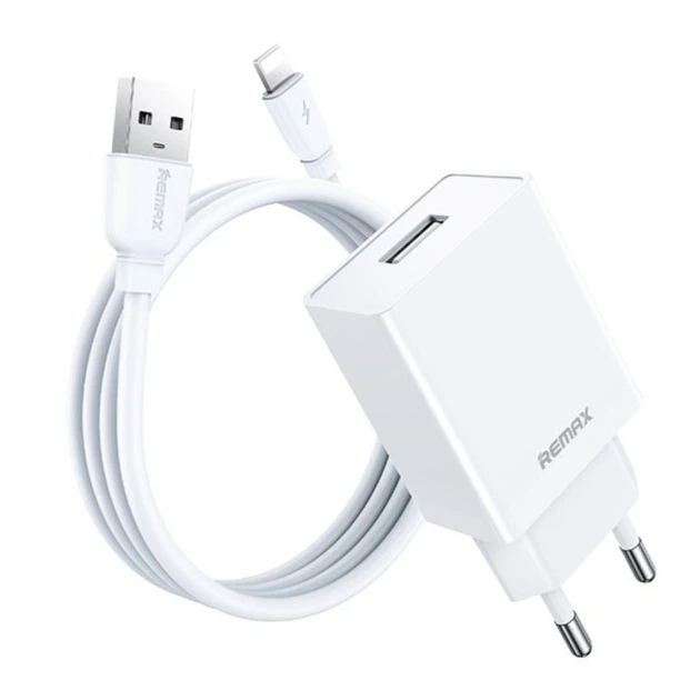 Мережевий зарядний пристрій з кабелем REMAX Kiddy Series 2.4A RP-Charger Set with Cable U95 Micro