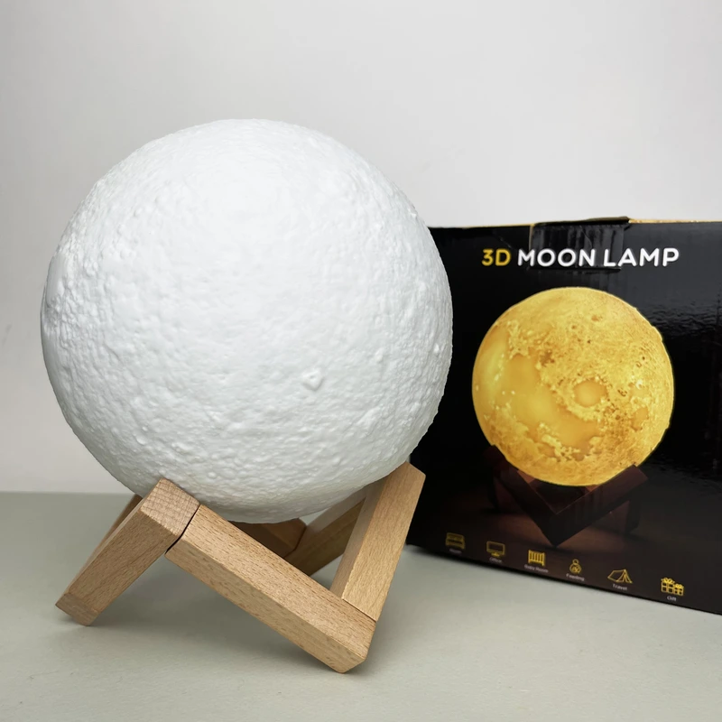 Світильник настільний Місяць 3D RGB 15 см + пульт — RGB Led
