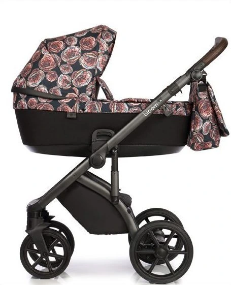 Коляска 2 в 1 Roan Bloom Vintage flowers чорний — Roan