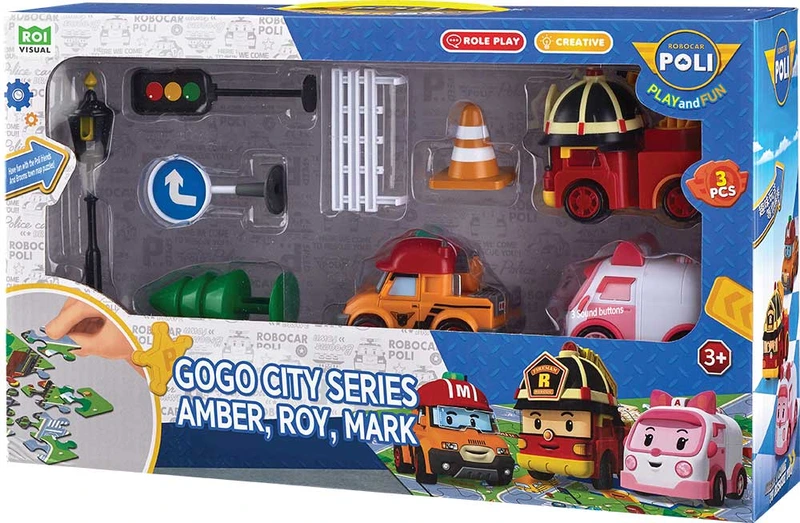 Ігровий набір Robocar Poli GoGo Міська серія Ембер, Рой, Марк (ZR-913)