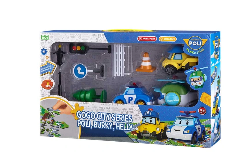 Ігровий набір Robocar Poli GoGo Міська серія Полі, Баккі, Хеллі (ZR-912)