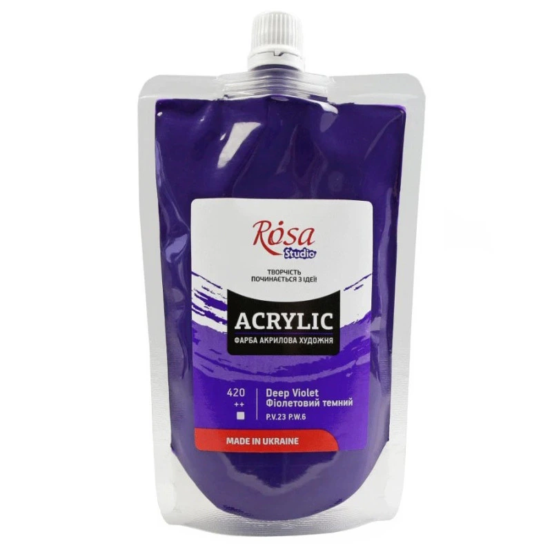 Фарба акрилова Фіолетова темна 323200420 (код 420), 200 мл