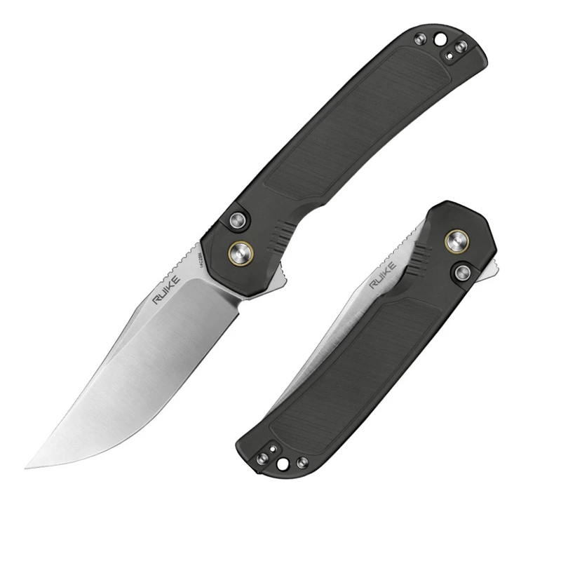 Ніж складаний туристичний Ruike P192-AK, (9.1 см) 14C28N / алюмінієвий сплав 6063, сірий — Ruike