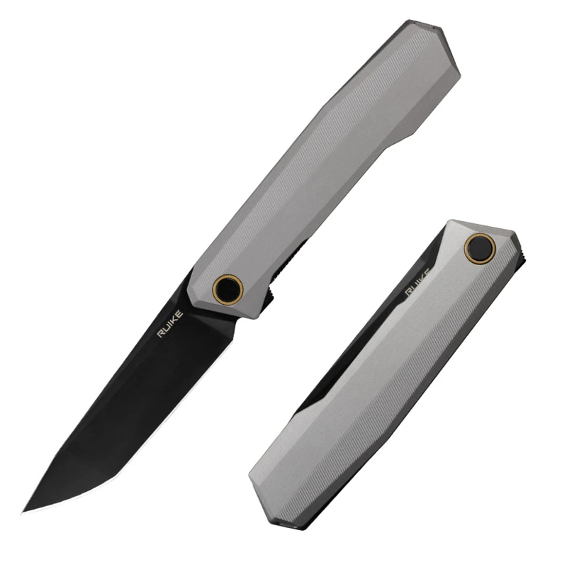 Ніж складаний туристичний Ruike P166-AК, (9.2 см) 14C28N / Aluminum сірий