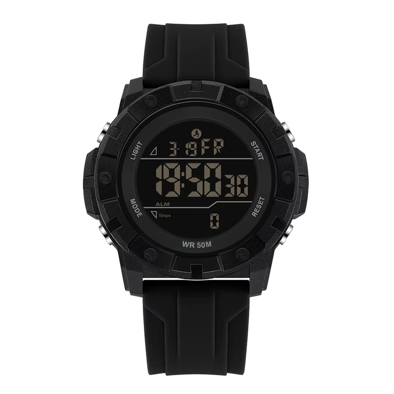 Чоловічий тактичний годинник Sanda 2193 All Black з водонепроникністю 5 ATM та підсвічуванням — Sanda
