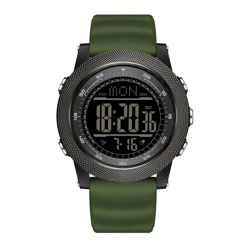 Тактичний годинник Sanda 6391 Silicone Green з водонепроникністю 5 ATM та підсвічуванням — Sanda
