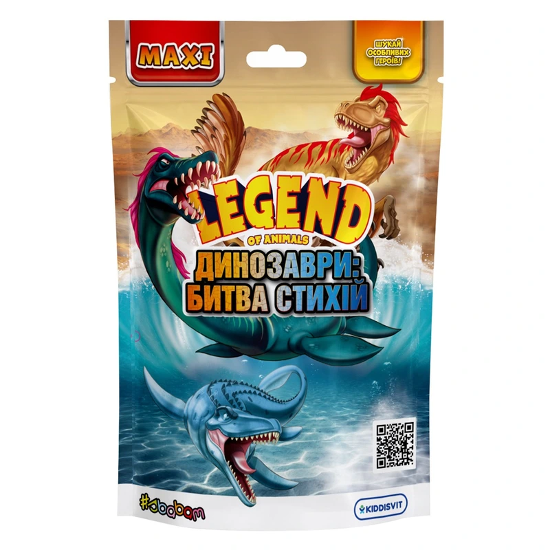 Стретч-іграшка у вигляді тварини серії "LEGEND OF ANIMALS МАКСІ" – ДИНОЗАВРИ: БИТВА СТИХІЙ (у диспл.)