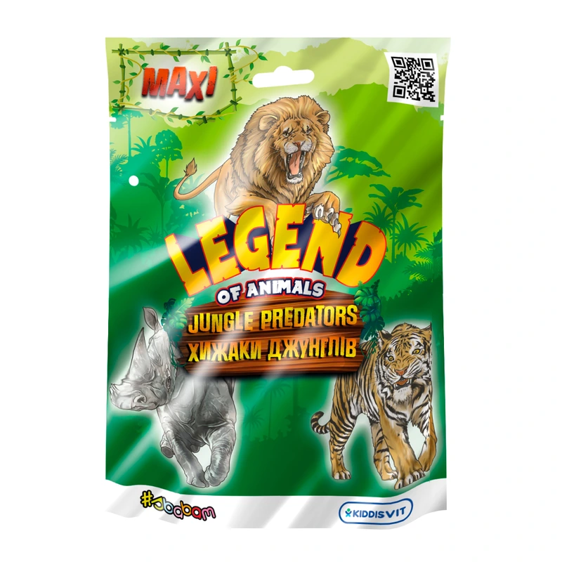 Стретч-іграшка у вигляді тварини серії "LEGEND OF ANIMALS МАКСІ" – ХИЖАКИ ДЖУНГЛІВ (у диспл.)