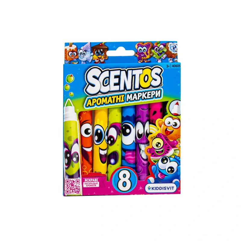 Набір ароматних маркерів для малювання - ПЛАВНА ЛІНІЯ (8 кольорів) — Scentos