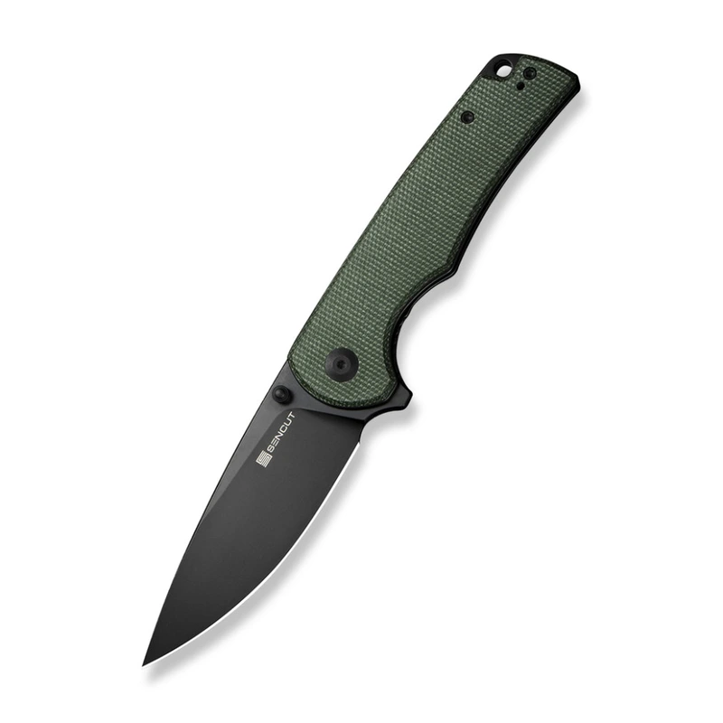 Ніж складаний туристичний Sencut Praktisk, (9.1 см) 9Cr18MoV / Micarta темно-зелений