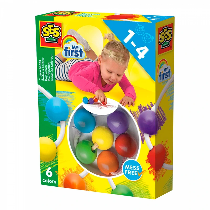 Набір для малювання серії "My first" - ВОСКОВІ ОЛІВЦІ-НАМИСТИНКИ (6 кольорів) — SES Creative