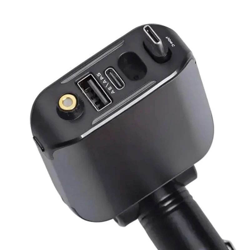 Автомобільний зарядний пристрій LED-проекція, зі швидкою зарядкою та висувним кабелем Type-C HP-E1 — Shenzhen