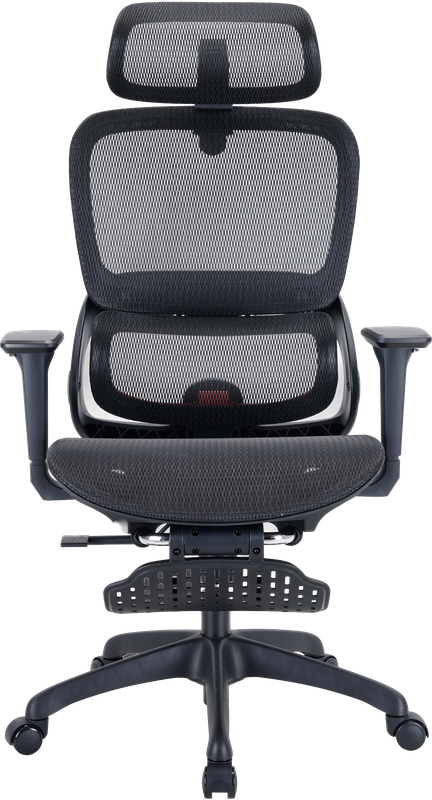 Крісло ергономічне офісне Sihoo B100 Mesh Black з підставкою для ніг