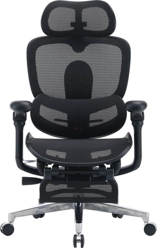 Крісло офісне Sihoo C500 V2 Black з підставкою для ніг — Sihoo