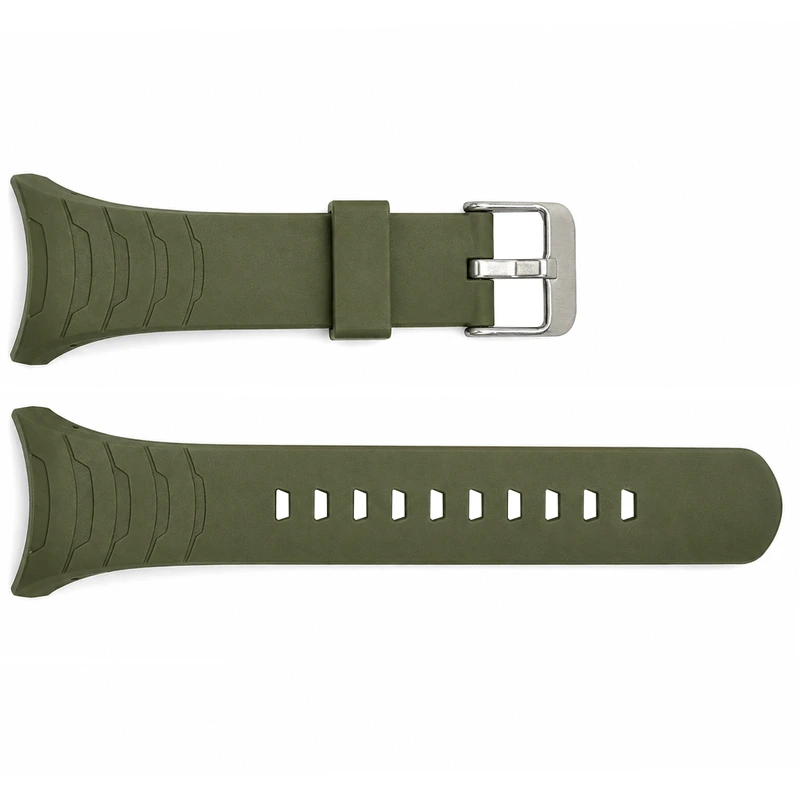 Ремінець для годинника Skmei 1674 Army Green-White силіконовий спортивний зелений