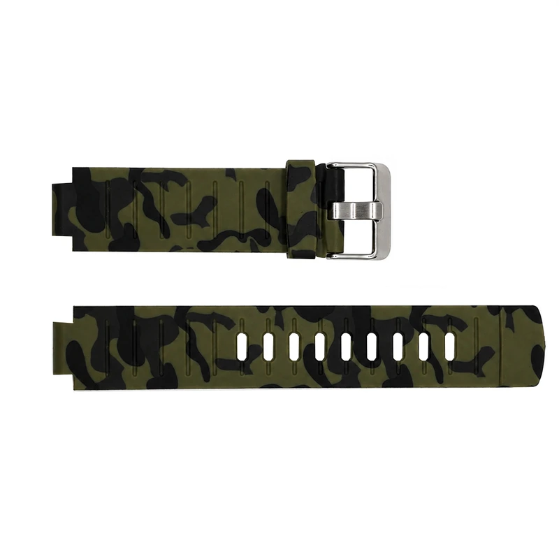 Ремінець для годинника Skmei 1841 Camo Green камуфляжний зелений силіконовий