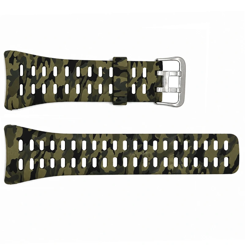 Ремінець для годинника Skmei 2070 Camo Green силіконовий камуфляжний зелений