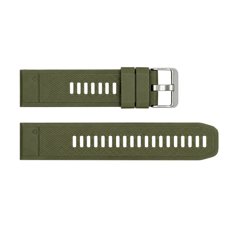 Ремінець для годинника Skmei 2122 Army Green-White силіконовий спортивний колір хакі
