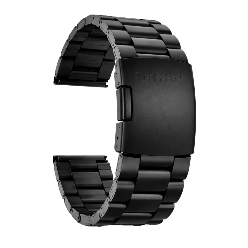 Змінний браслет для годинника Skmei 1975 Black чорний металевий ремінець