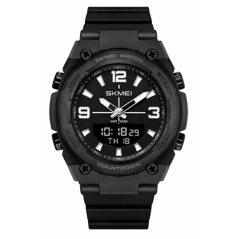 Чоловічий годинник Skmei 2796BKBK Black - Black спортивний з мінеральним склом та водозахистом 5 ATM — Skmei