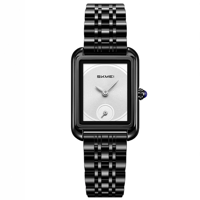 Чоловічий наручний годинник Skmei 2670BKSI Black-Silver з металевим браслетом — Skmei