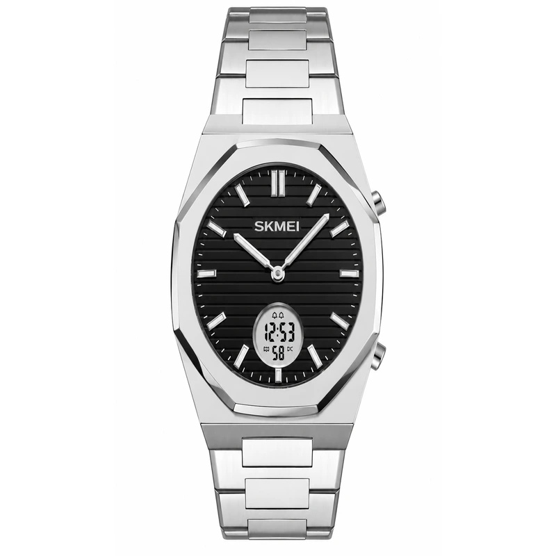 Чоловічий наручний годинник Skmei 2703SIBK Silver-Black — Skmei