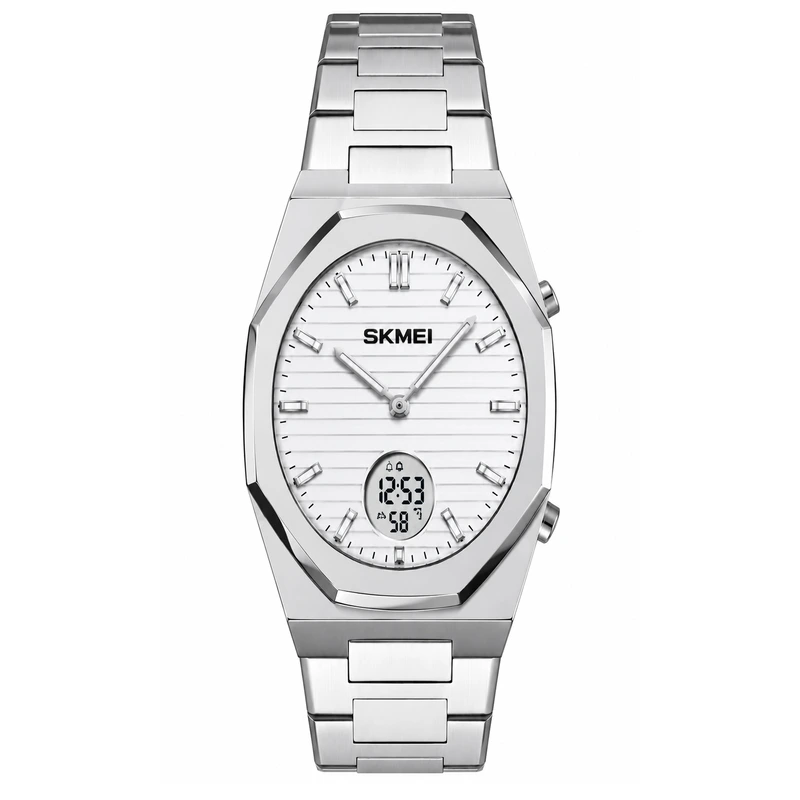 Чоловічий наручний годинник Skmei 2703SISI Silver-Silver у сріблястому кольорі — Skmei
