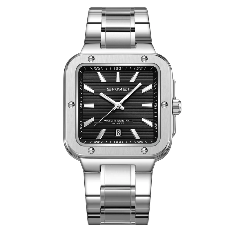 Чоловічий наручний годинник Skmei 9403BK Black у класичному чорному кольорі