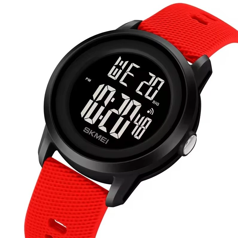 Чоловічий спортивний водостійкий тактичний годинник Skmei Red — Skmei