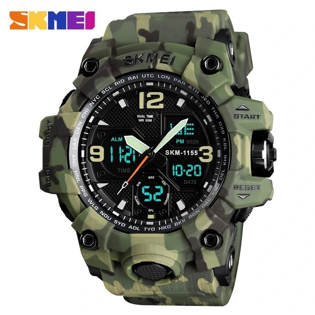 Годинник наручний Skmei 1155BCMGN Green Camo — Skmei