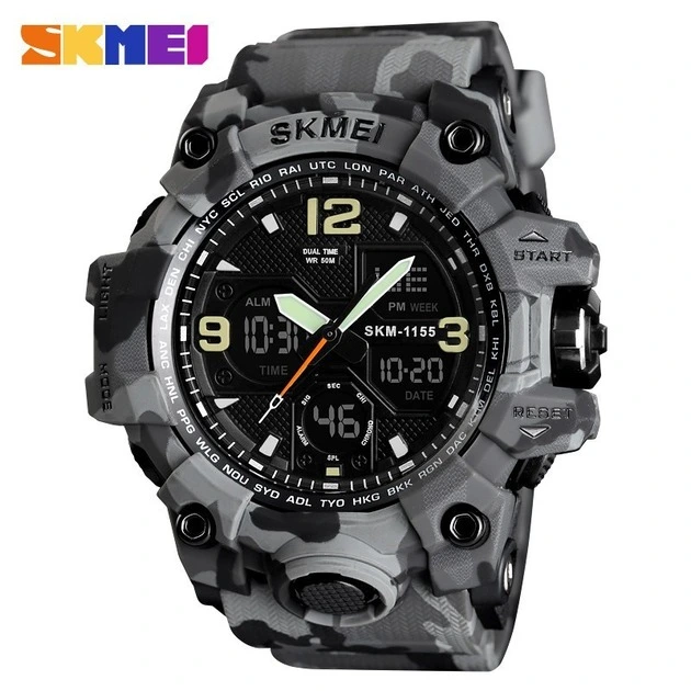 Годинник наручний Skmei 1155BCMGY Gray Camo