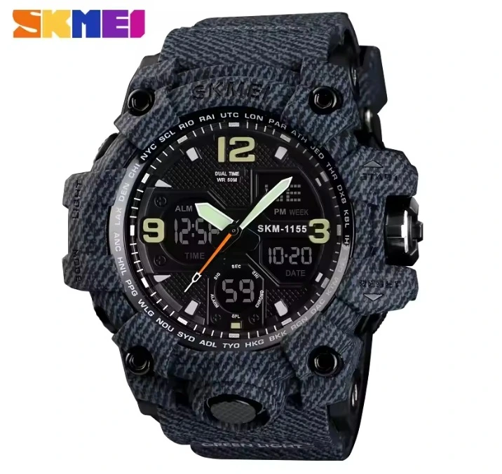 Годинник наручний Skmei 1155BDMBK Denim Black — Skmei