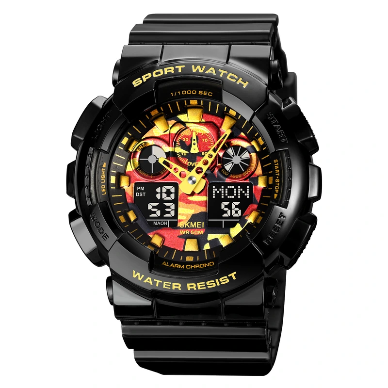 Skmei 1832CMBKGD Black-Gold Camo