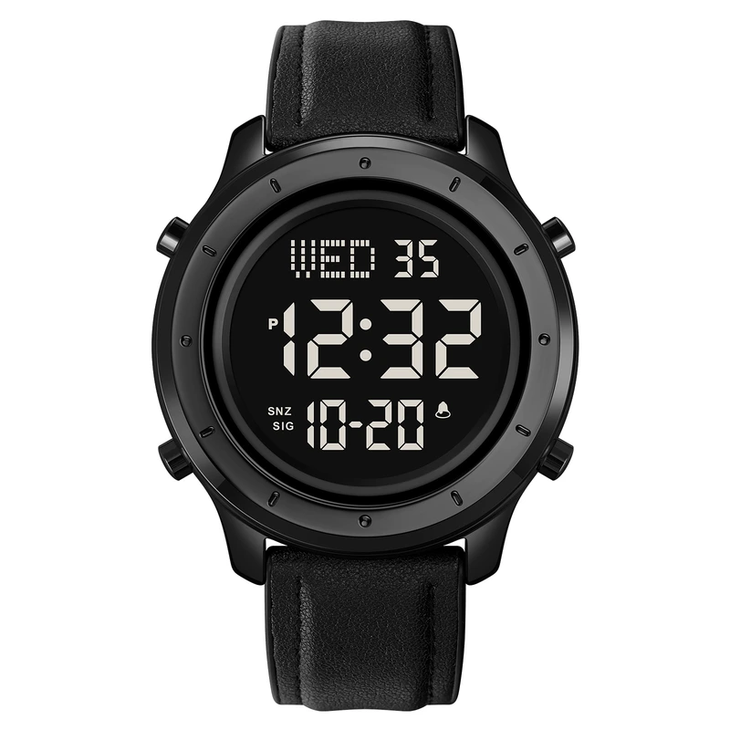 Skmei 1864LBKBK Black-Black Leather