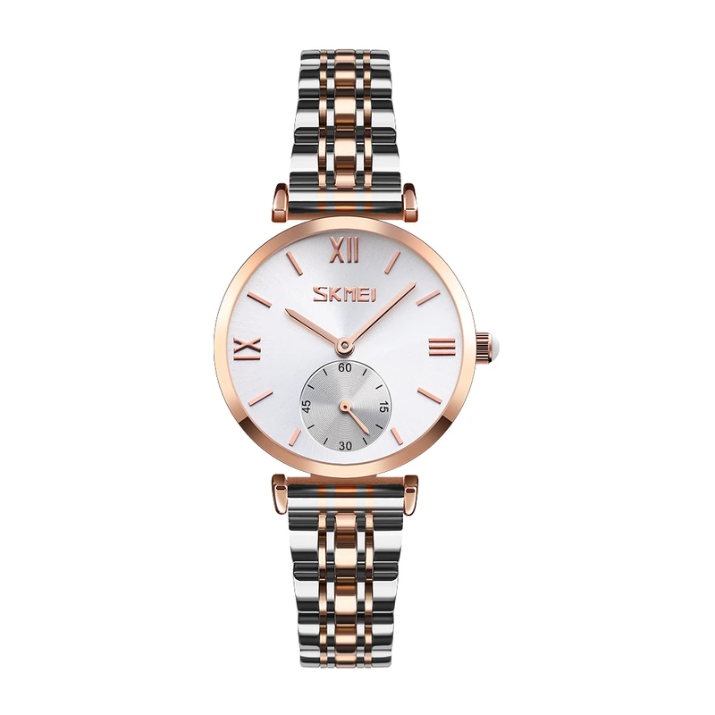 Skmei 9198TRGSI-S Rose Gold-Silver Lady STOPPED