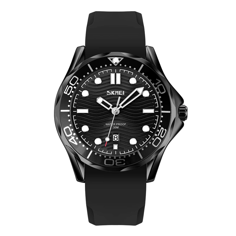 Skmei 9276PBKBK Black-Black Silicone Strap
