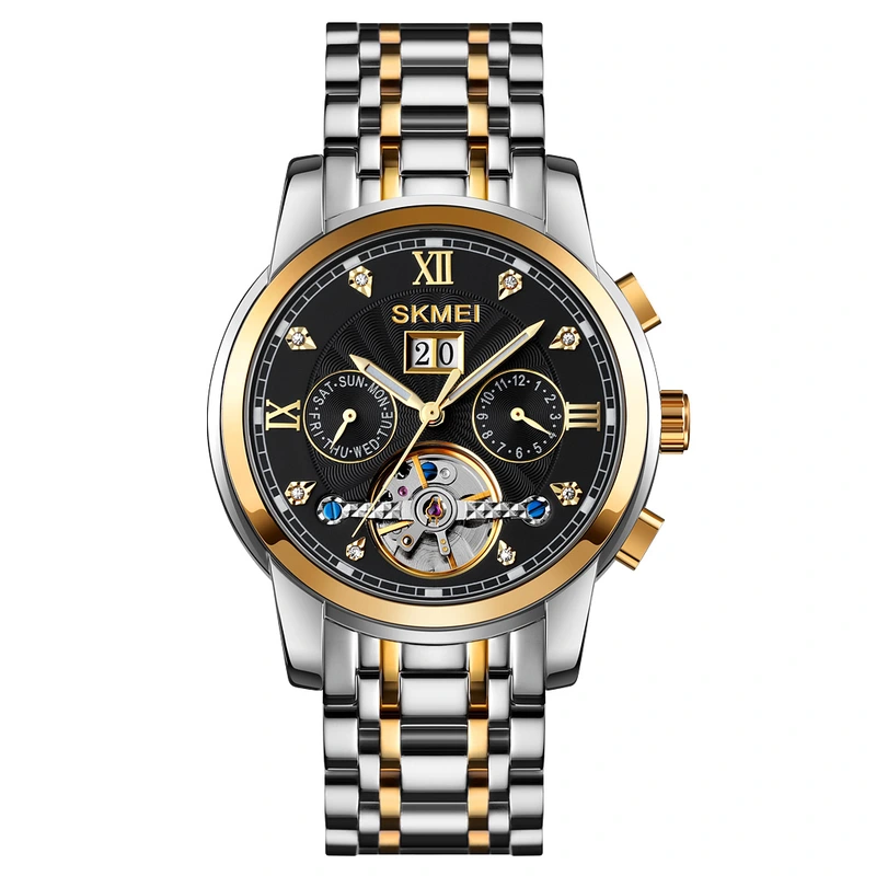 Жіночий годинник Skmei M029TGDBK Gold-Silver-Black — Skmei
