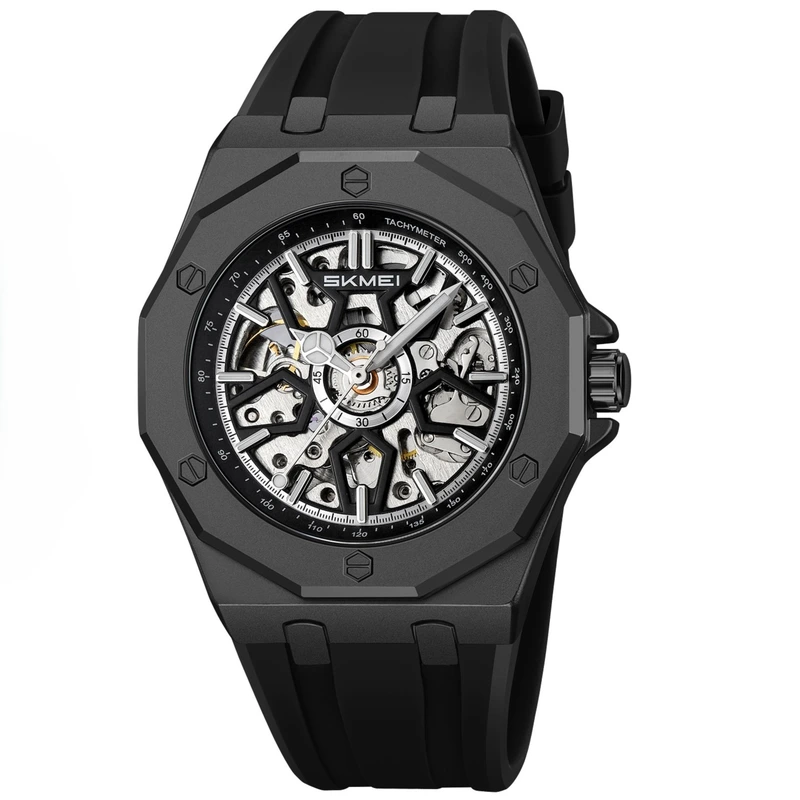 Класичний чоловічий годинник Skmei M036PBK Black Steel — Skmei