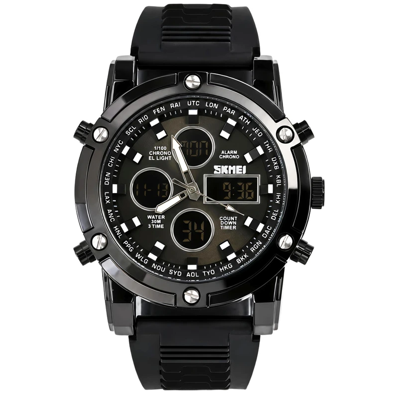 Skmei Molot Sport Black, 2 ремінці