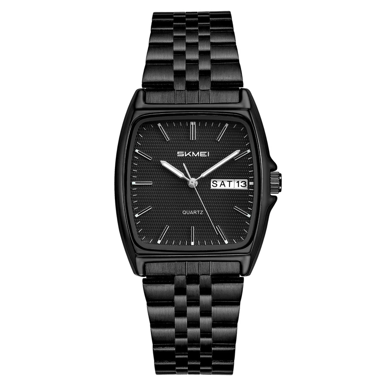Жіночий годинник Skmei 2628BK Black з металевим браслетом та мінеральним склом — Skmei
