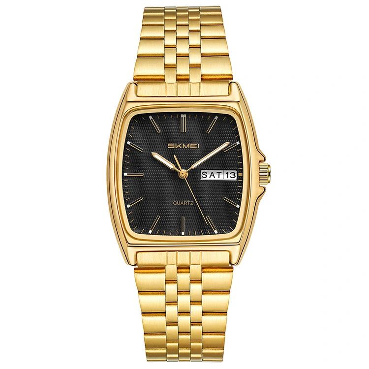 Жіночий годинник Skmei 2628GDBK Gold-Black у класичному стилі з металевим браслетом — Skmei