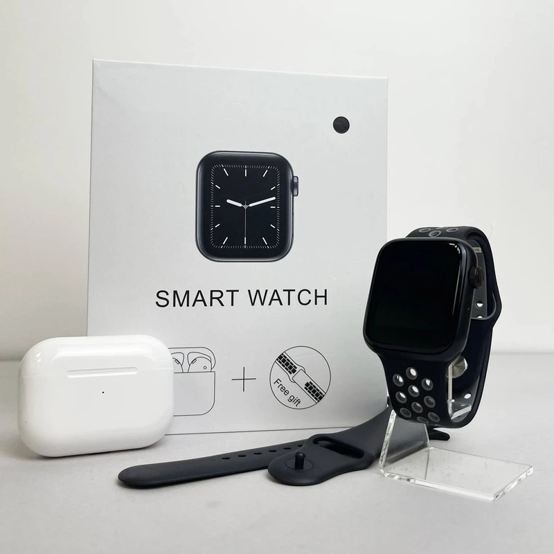 Комплект Basic T55 - Air Pro 2 / Smart Watch / 2 ремінці (Чорний)